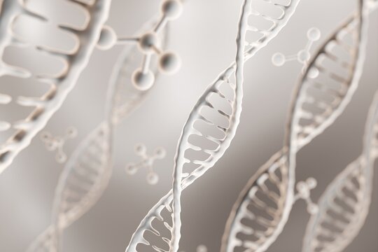3D illustration. DNA structure. Medical science background.