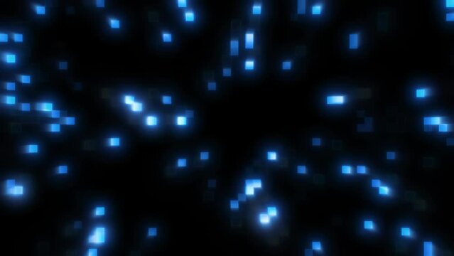 Blue abstract random pixels