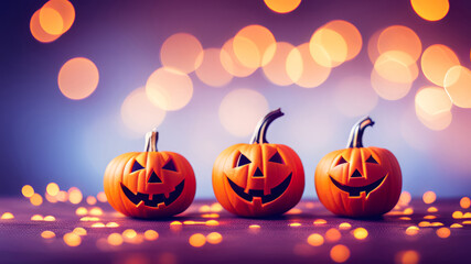 halloween background with pumpkins