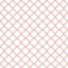 Seamless overlapping pink circle pattern illustration on white
