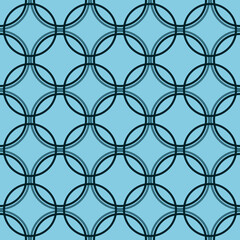 Fototapeta premium Seamless overlapping circle pattern illustration