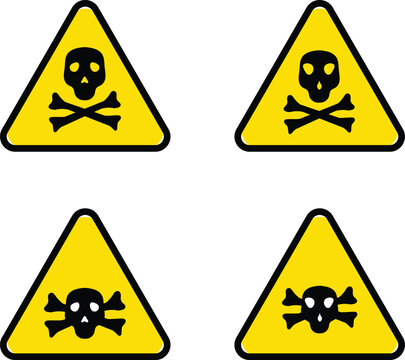 Radiation warning sign. Warning sign