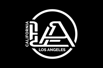 Aesthetic los angeles streetwear typography vector design	