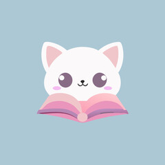 cat and book icon