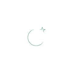 Symbol of Pakistan. Minimal Illustration.