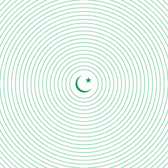 Symbol of Pakistan. Minimal Illustration.