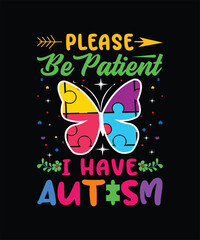 autism t-shirt design, fashion, illustration, clothing, banner, concept, 