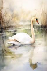 Fototapeta premium Swan artwork