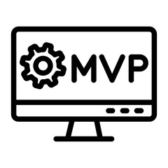 MVP Vector Icon Design Illustration