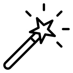 Magic Wand Vector Icon Design Illustration