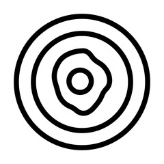 Fried Egg Vector Icon Design Illustration