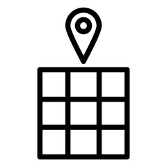 Grid location Vector Icon Design Illustration
