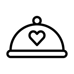 Romantic Dinner Vector Icon Design Illustration
