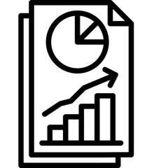 Finance Chart Vector Icon Design Illustration