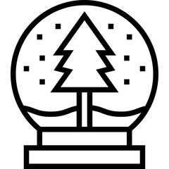Snow globe Vector Icon Design Illustration