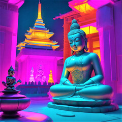 Buddha statue in the temple.
This picture is made from ai (leonardo.ai, dream shaper v7, prompt by...