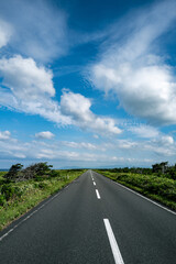 どこまでも続く直線道路エヌサカ線