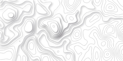 Pattern with lines and dots The stylized height of the topographic map contour in lines and contours isolated on transparent. Black and white topography contour lines map isolated on white background.