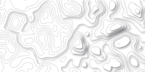 Pattern with lines and dots The stylized height of the topographic map contour in lines and contours isolated on transparent. Black and white topography contour lines map isolated on white background.