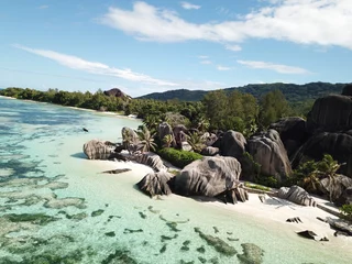 Fotobehang Anse Source D'Agent, La Digue eiland, Seychellen Anse Source d'Argent, La Digue, Seychelles