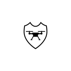  Drone shield icon isolated on transparent background