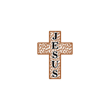 Jesus cross sign icon isolated on transparent background
