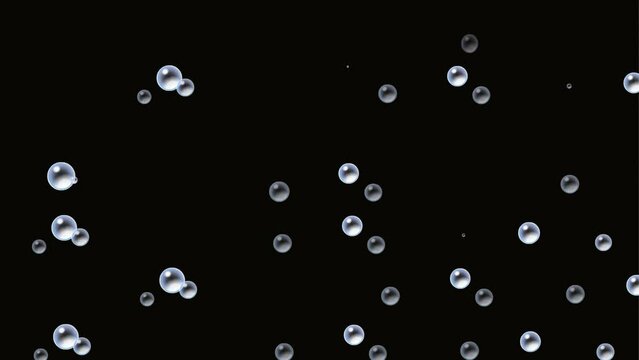 water bubbles background and 2d animation, bubble effect, circle, aqua