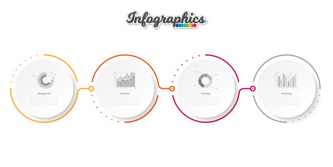 Infographic timeline template can be used for chart, diagram, web design, presentation, advertising, history
