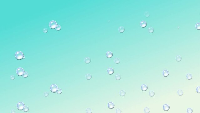 water bubbles background and 2d animation, bubble effect, circle, aqua