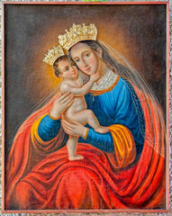 virgin mary and jesus, Hochwolkersdorf, Bucklige Welt, Lower Austria, Austria, August 16 2023