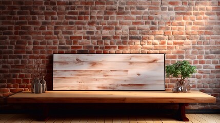 billboard on wall background, generative ai 