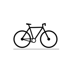 Obraz premium A vector image of a bicycle to indicate a parking spot. A simple bike icon. EPS10