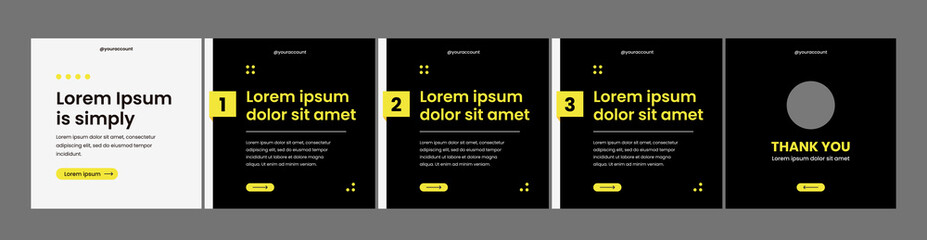 carousel template for social media posts © Rozin