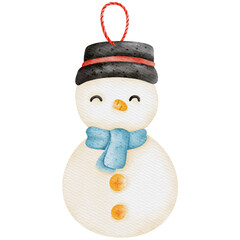 watercolor Christmas and new year decorations
