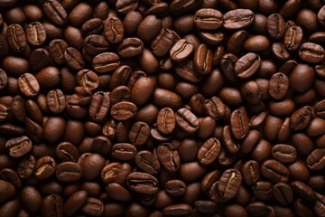 Obraz premium Roasted coffee beans background