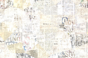 Newspaper paper grunge vintage old aged texture background - 645657478