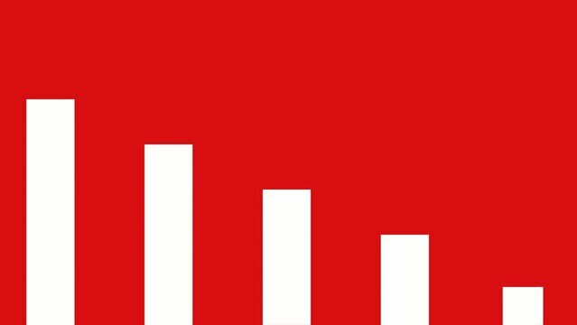 4k Animation of Bad Business Growth, Analytic, Statistic, Economy, Chart. Perfect for business design, finance content, etc.
