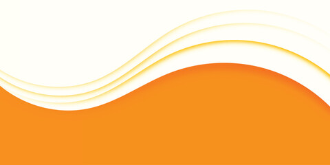 Orange color flow abstract background poster or banner design
