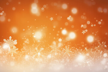 Christmas abstract holiday snowflakes on bright yellow background