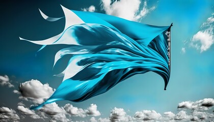 flying flattering flag design illustration