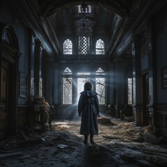 Naklejka premium Scary Halloween Night