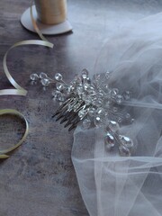 silver hair decoration