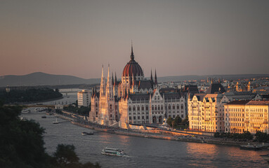 Obraz premium The Hungarian Parliament in Budapest