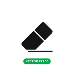 Simple Eraser Icon Vector Flat Design
