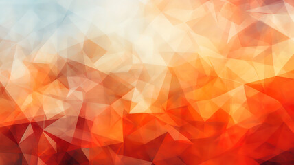 Abstract autumn background with orange and red triangle and polygon shapes. Generative Ai