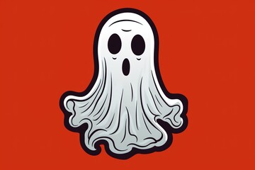 retro style ghost illustration 