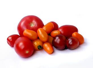various multicolor tomatoes for salads close up