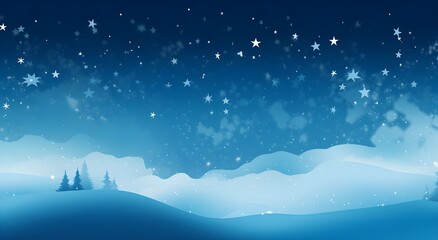 winter landscape with mountains