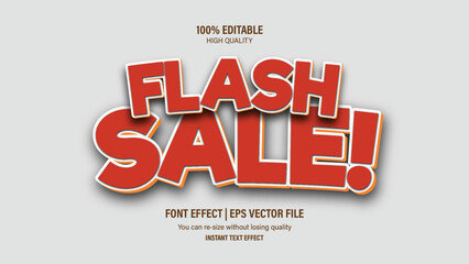 Flash sale 3d text effect, Editable text effect.