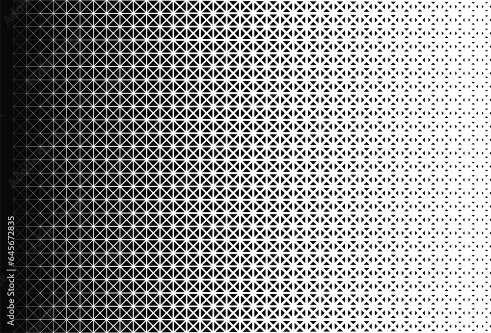 Aufkleber black and white triangles pattern. abstract geometric gradient background. vector illustration.